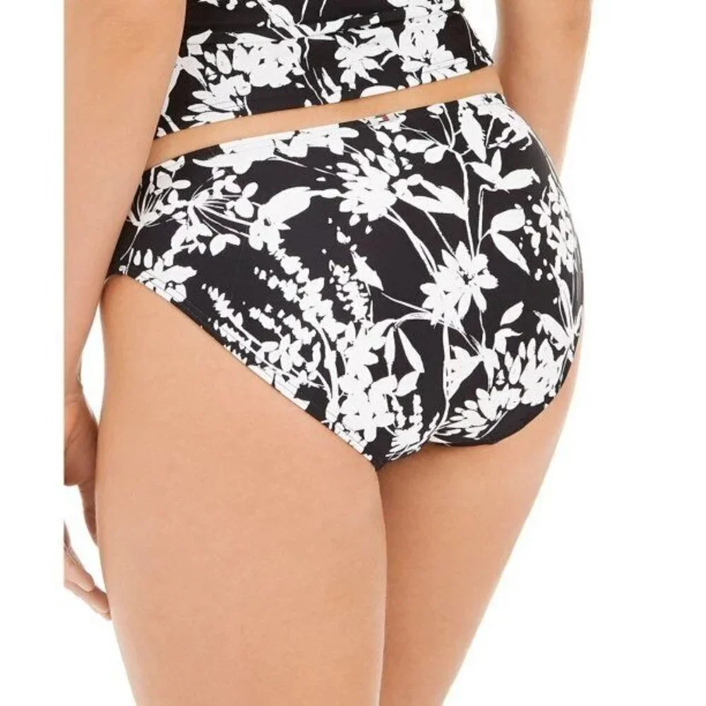 Tommy Hilfiger Womens Medium‎ Floral Hipster Bikini Bottoms Black $48 855/1499